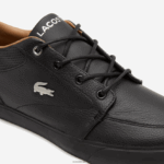 Lacoste נעלי ספורט צווארון מחורר מעור bayliss DZ4D0D1758 שחור 02h גברים - Image 6