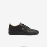 Lacoste נעלי ספורט צווארון מחורר מעור bayliss DZ4D0D1758 שחור 02h גברים