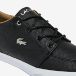 Lacoste נעלי ספורט צווארון מחורר מעור bayliss DZ4D0D1760 שחור ולבן 312 גברים - Image 5