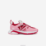 Lacoste נעלי ספורט קולורבלוק טקסטיל l003 DZ4D0D2754 ורוד ולבן f50 נשים