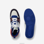 Lacoste נעלי ספורט קולורבלוק מעור בינוני l001 DZ4D0D1751 לבן & נייבי 042 גברים - Image 3