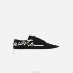 Lacoste נעלי ספורט קנבס עם תחרה לשרת DZ4D0D2716 שחור ולבן 454 נשים