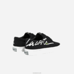 Lacoste נעלי ספורט קנבס עם תחרה לשרת DZ4D0D2716 שחור ולבן 454 נשים - Image 3
