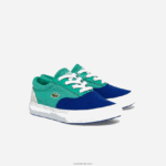 Lacoste נעלי ספורט קנבס עם תחרה לשרת DZ4D0D2976 כחול ירוק bg3 תינוקות - Image 2
