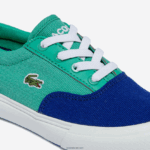 Lacoste נעלי ספורט קנבס עם תחרה לשרת DZ4D0D2976 כחול ירוק bg3 תינוקות - Image 3
