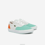 Lacoste נעלי ספורט קנבס עם תחרה לשרת DZ4D0D3263 טורקיז לבן t66 ילדים - Image 2