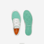 Lacoste נעלי ספורט קנבס עם תחרה לשרת DZ4D0D3263 טורקיז לבן t66 ילדים - Image 4