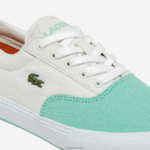 Lacoste נעלי ספורט קנבס עם תחרה לשרת DZ4D0D3263 טורקיז לבן t66 ילדים - Image 6