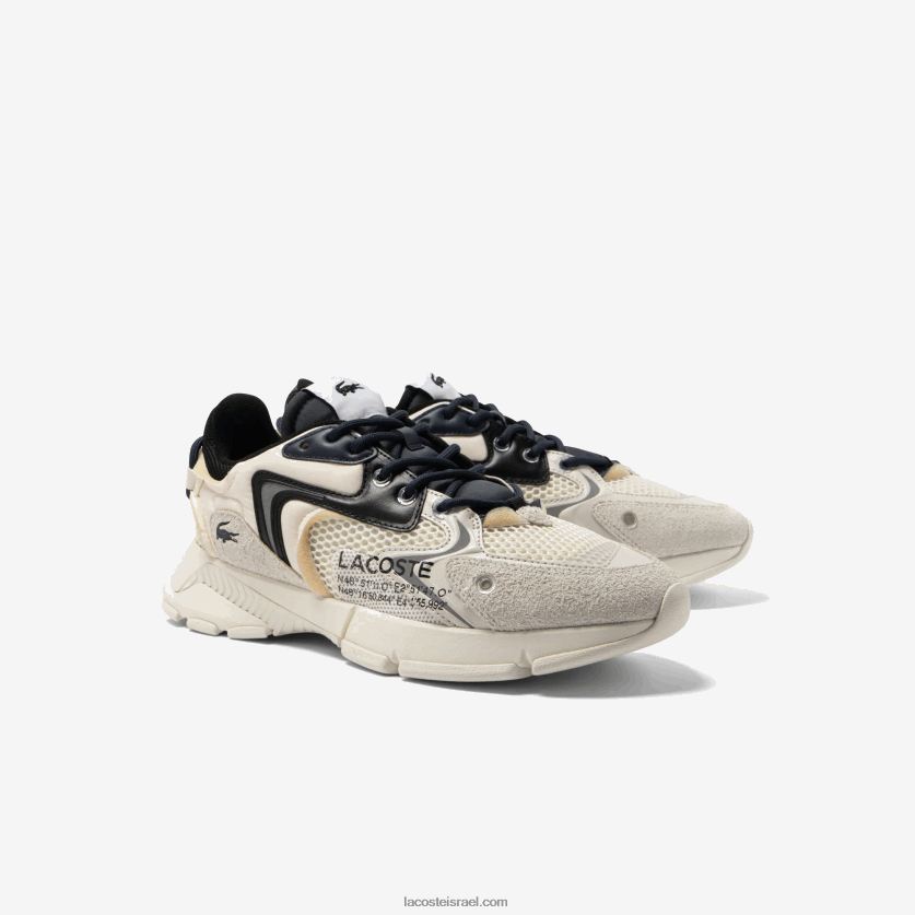 Lacoste נעלי ספורט l003 neo טקסטיל DZ4D0D1694 לבן שחור 2g9 גברים - Image 2