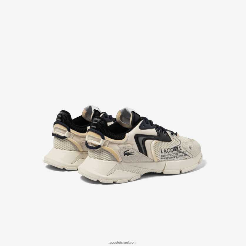 Lacoste נעלי ספורט l003 neo טקסטיל DZ4D0D1694 לבן שחור 2g9 גברים - Image 3