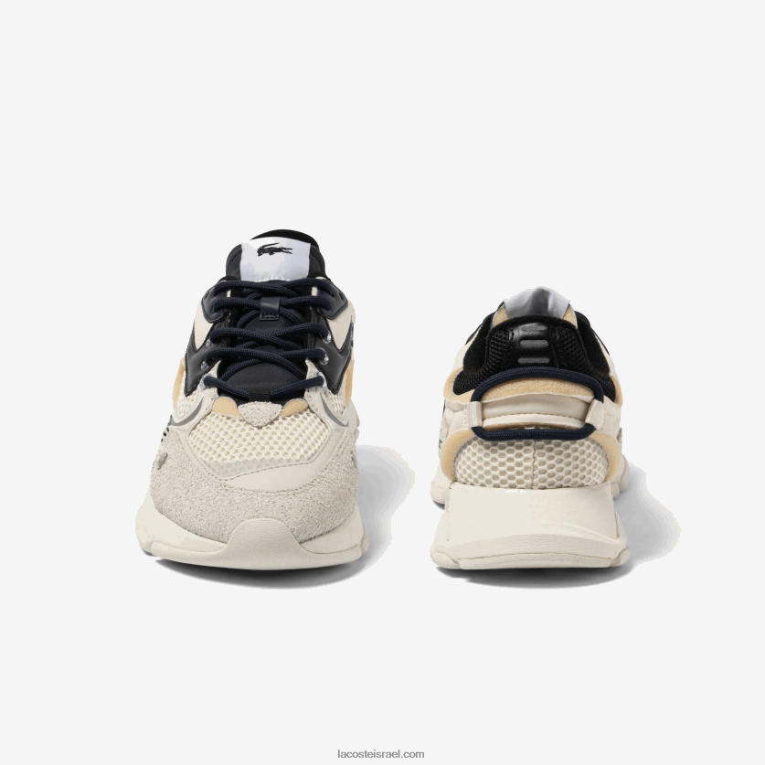 Lacoste נעלי ספורט l003 neo טקסטיל DZ4D0D1694 לבן שחור 2g9 גברים - Image 5