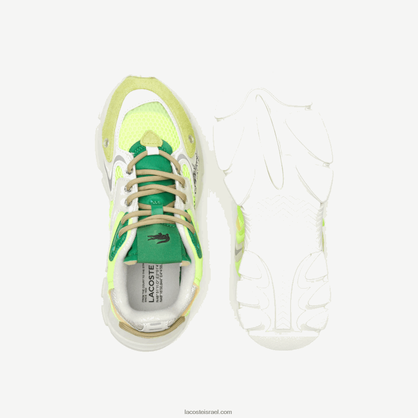 Lacoste נעלי ספורט l003 neo טקסטיל DZ4D0D1696 צהוב ולבן y21 גברים - Image 4