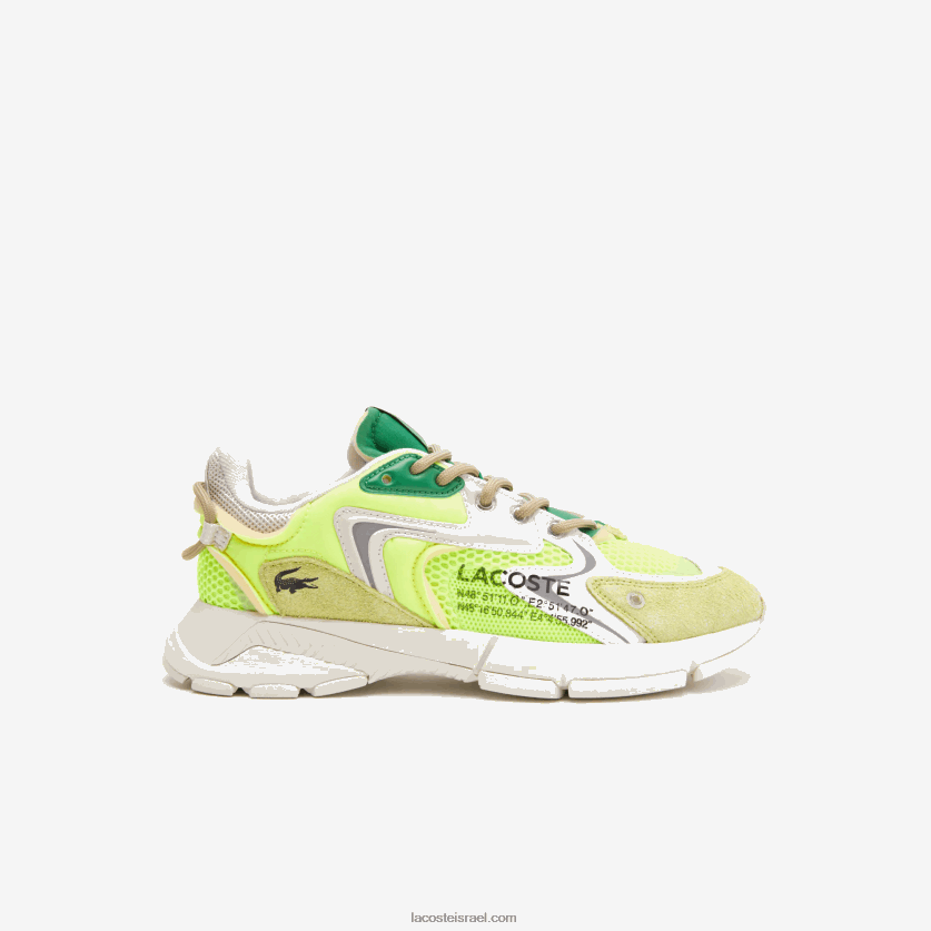 Lacoste נעלי ספורט l003 neo טקסטיל DZ4D0D1696 צהוב ולבן y21 גברים - Image 1