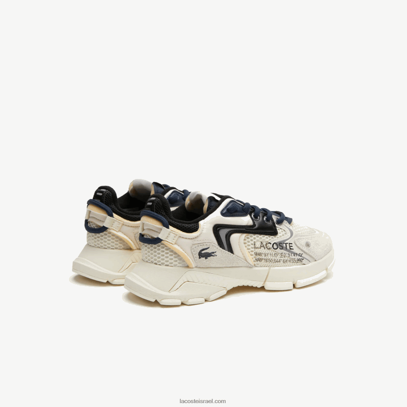 Lacoste נעלי ספורט l003 neo טקסטיל DZ4D0D2678 לבן שחור 2g9 נשים - Image 3