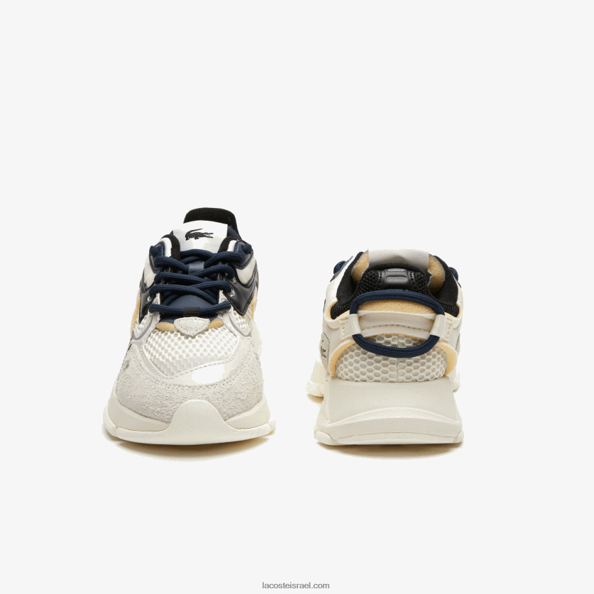 Lacoste נעלי ספורט l003 neo טקסטיל DZ4D0D2678 לבן שחור 2g9 נשים - Image 5