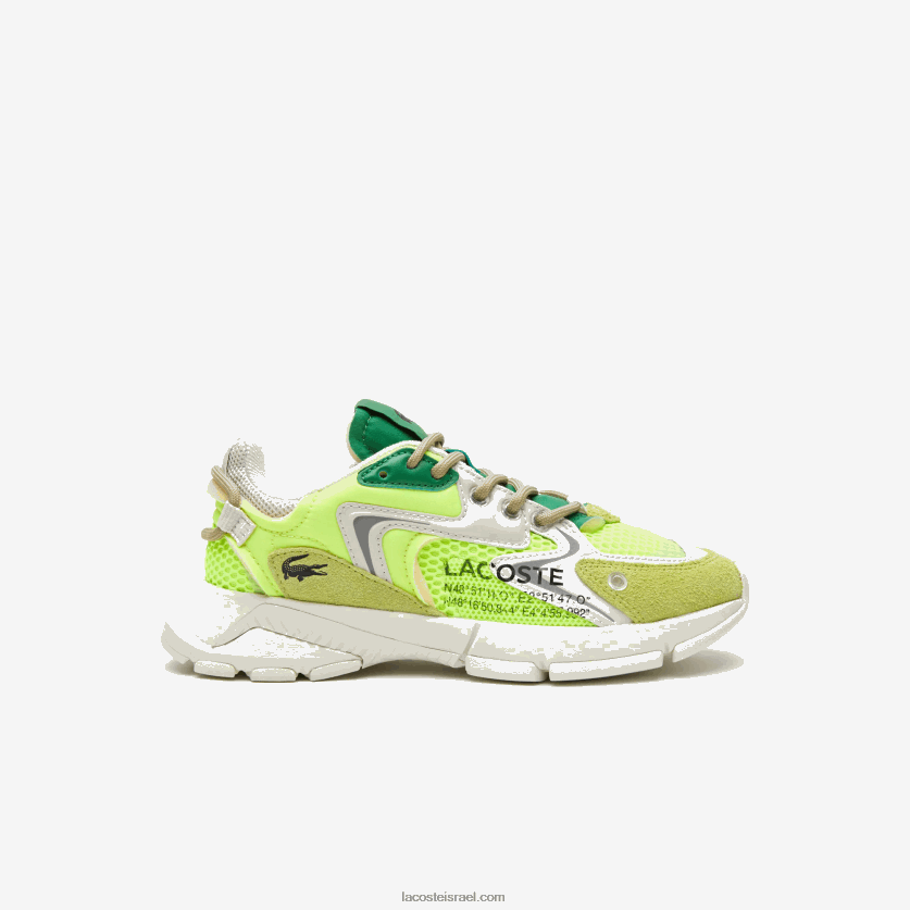 Lacoste נעלי ספורט l003 neo טקסטיל DZ4D0D2680 צהוב ולבן y21 נשים - Image 1