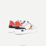 Lacoste נעלי ספורט l004 מטקסטיל DZ4D0D3061 אדום אפור בהיר 15c ילדים - Image 3