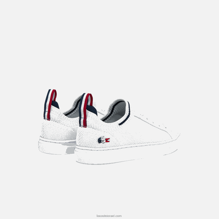 Lacoste נעלי ספורט tricolor la piquee טקסטיל DZ4D0D3304 לבן/צי ואדום 407 ילדים - Image 3
