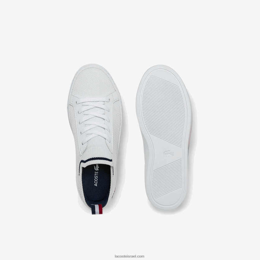 Lacoste נעלי ספורט tricolor la piquee טקסטיל DZ4D0D3304 לבן/צי ואדום 407 ילדים - Image 4
