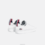 Lacoste נעלי ספורט tricolor la piquee טקסטיל DZ4D0D3317 לבן/צי ואדום 407 זוטרים - Image 3