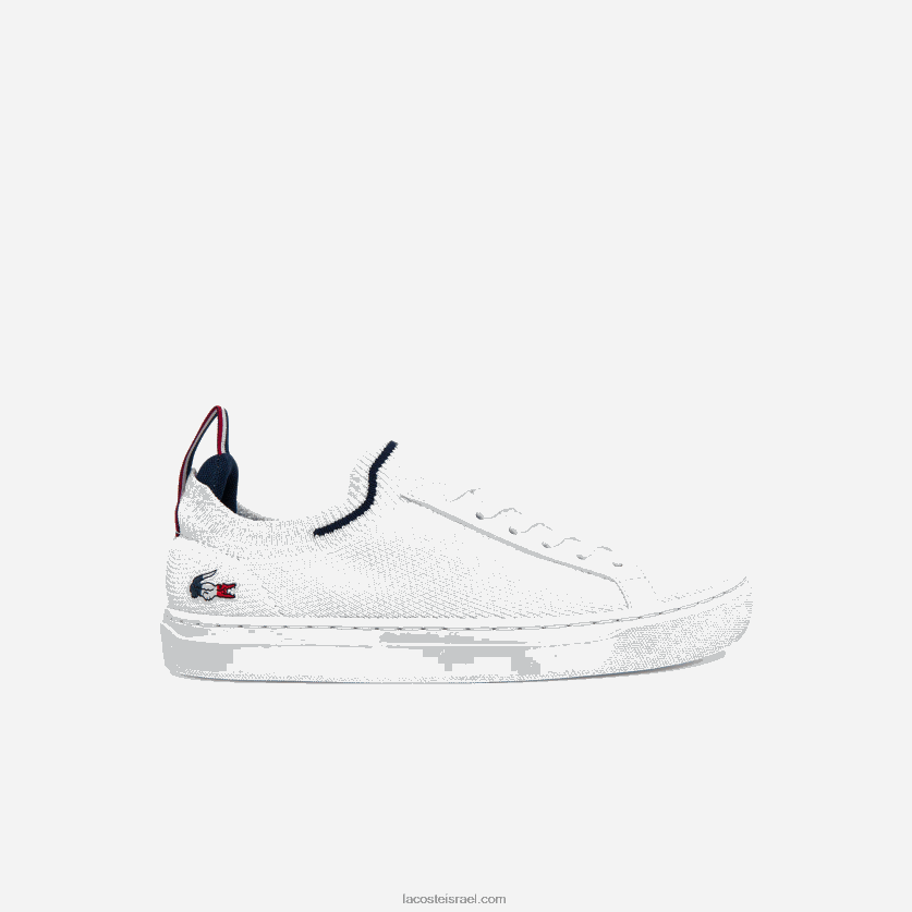 Lacoste נעלי ספורט tricolor la piquee טקסטיל DZ4D0D3317 לבן/צי ואדום 407 זוטרים - Image 1