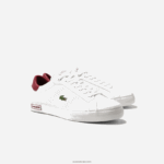Lacoste נעלי פופ פופ עקב עור powercourt 2.0 DZ4D0D1741 לבן ואדום 286 גברים - Image 2
