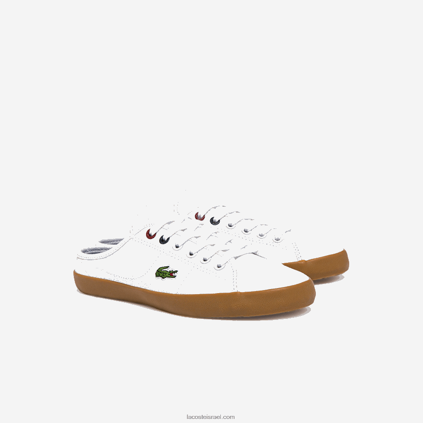 Lacoste נעלי קנבס של זיאן mule DZ4D0D2732 לבן ומסטיק y37 נשים - Image 2