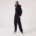 Lacoste נעלי ריצה מכותנה מעורבת DZ4D0D2413 כחול כהה 166 נשים