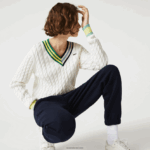 Lacoste נעלי ריצה מכותנה מעורבת DZ4D0D2413 כחול כהה 166 נשים - Image 6