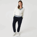 Lacoste נעלי ריצה מכותנה מעורבת DZ4D0D2413 כחול כהה 166 נשים - Image 7