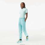 Lacoste נעלי ריצה מכותנה מעורבת DZ4D0D2415 turquoise bvg נשים