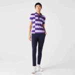 Lacoste סוודר גולף מבד ג'רזי פסים DZ4D0D2490 סגול 5 גרם נשים
