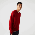 Lacoste סוודר ג'רסי צמר עם הדפס מנומר בכושר רגיל DZ4D0D1509 אדום 7cq גברים - Image 2