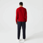 Lacoste סוודר ג'רסי צמר עם הדפס מנומר בכושר רגיל DZ4D0D1509 אדום 7cq גברים - Image 3