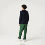 Lacoste סוודר ג'רסי צמר עם הדפס מנומר בכושר רגיל DZ4D0D1507 כחול כהה 7cg גברים - Image 3