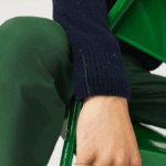 Lacoste סוודר ג'רסי צמר עם הדפס מנומר בכושר רגיל DZ4D0D1507 כחול כהה 7cg גברים - Image 6