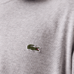 Lacoste סוודר כותנה אורגנית עם צווארון DZ4D0D1452 chine אפור cca גברים - Image 6