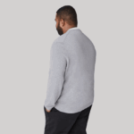 Lacoste סוודר כותנה אורגנית עם צווארון DZ4D0D1452 chine אפור cca גברים - Image 8