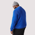 Lacoste סוודר כותנה אורגנית עם צווארון DZ4D0D1491 כחול k1q גברים - Image 3
