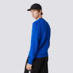 Lacoste סוודר כותנה אורגנית עם צווארון DZ4D0D1491 כחול k1q גברים - Image 4