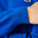 Lacoste סוודר כותנה אורגנית עם צווארון DZ4D0D1491 כחול k1q גברים - Image 7