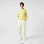 Lacoste סוודר כותנה אורגנית עם צווארון DZ4D0D1617 צהוב 107 גברים