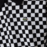 Lacoste סוודר לוח דמקה בכושר רגוע של מורשת DZ4D0D1590 שחור לבן 9 מ"ר גברים - Image 6