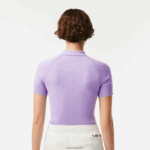 Lacoste סוודר סרוג עם צווארון רוכסן DZ4D0D2637 gfu סגול נשים - Image 3