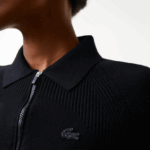 Lacoste סוודר סרוג עם צווארון רוכסן DZ4D0D2638 שחור 031 נשים - Image 4