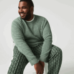 Lacoste סוודר סריג מחודד עם צווארון צוואר DZ4D0D1621 לבן ירוק בז' ayq גברים - Image 9