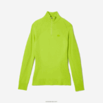Lacoste סוודר עם צווארון רוכסן DZ4D0D2645 צהוב 90v נשים - Image 4