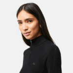 Lacoste סוודר עם צווארון רוכסן DZ4D0D2646 שחור 031 נשים - Image 2