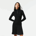 Lacoste סוודר עם צווארון רוכסן DZ4D0D2646 שחור 031 נשים