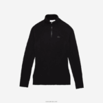 Lacoste סוודר עם צווארון רוכסן DZ4D0D2646 שחור 031 נשים - Image 4